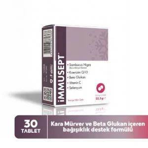 Immusept Kara Mürver & Beta Glukan 30 Tablet