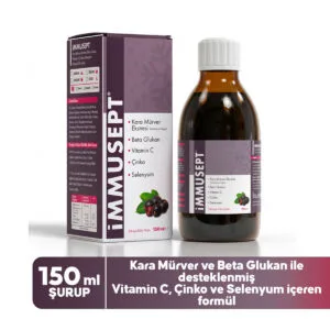 Immusept Kara Mürver & Beta Glukan Şurup 150 ml