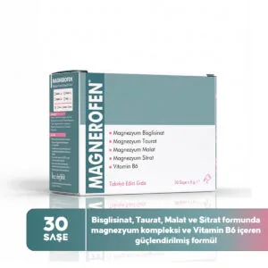 Magnerofen 4 Form Magnezyum & B6 30 Saşe