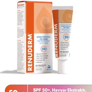 Spf 50+ Havyar, Aloe Vera & Yeşil Çay Özlü Yüz Güneş Koruyucu Krem 50 ml