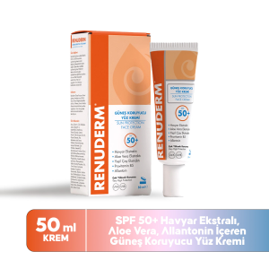 Renuderm SPF 50+ Havyar, Aloe Vera & Yeşil Çay Yüz Kremi 50 ml